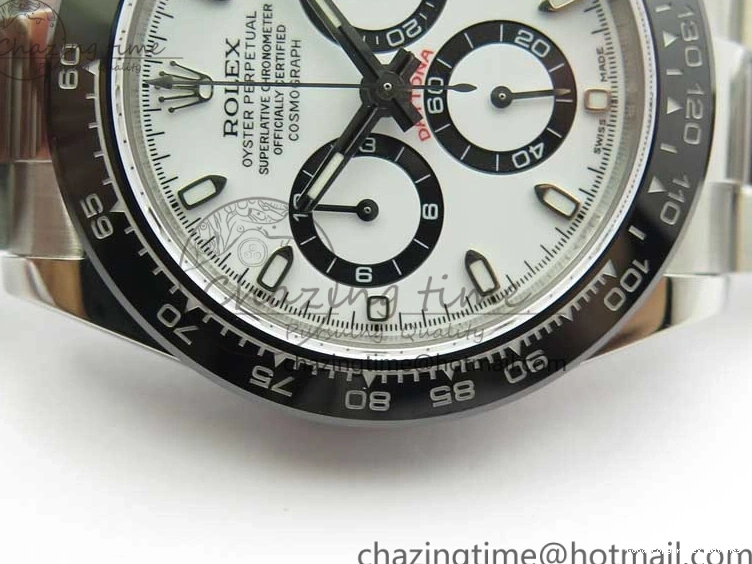 Rolex aaa copy Bezel White Sustainable 116500 Noob Edition on Bracelet Ceramic Best A SS Dial 1:1 2980 Daytona 1218
